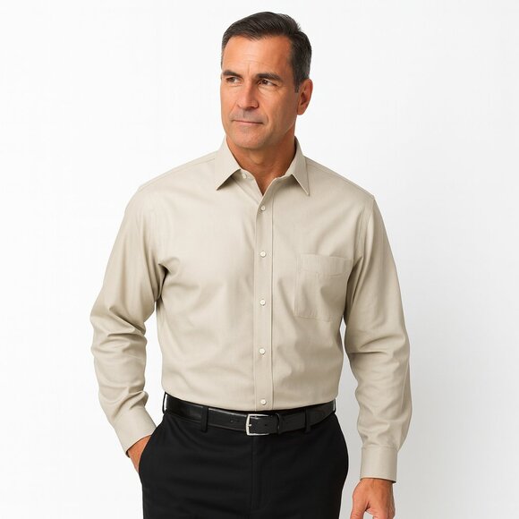 Pronto Uomo Mens Dress Shirt Size 17-1/2 / 34-35 (XLarge) Lot of 2 Shirts - Picture 4 of 9